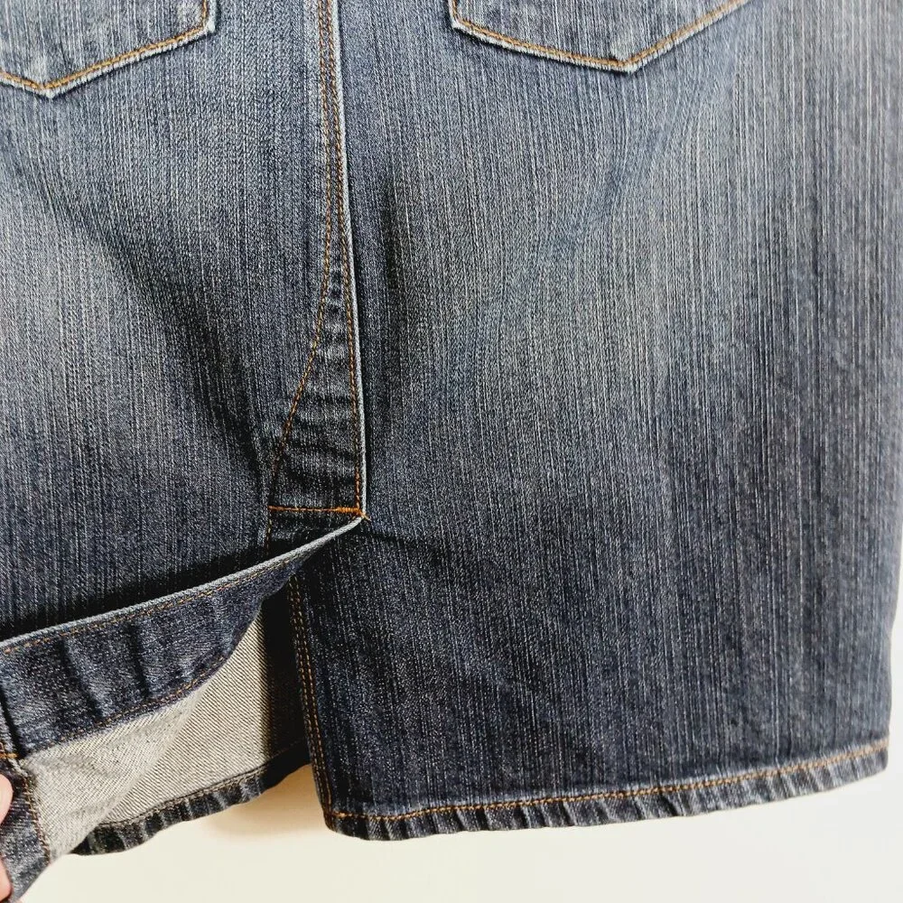 Levi's Signature Denim Skirt Misses Size 4 Zip, Western, Coastal Cowgirl Country - Picture 11 of 16
